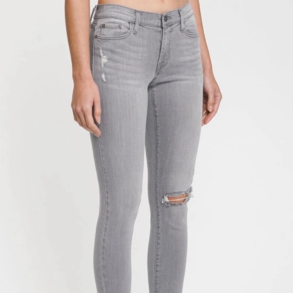Pistols Grey Holey Skinny Jeans •27•